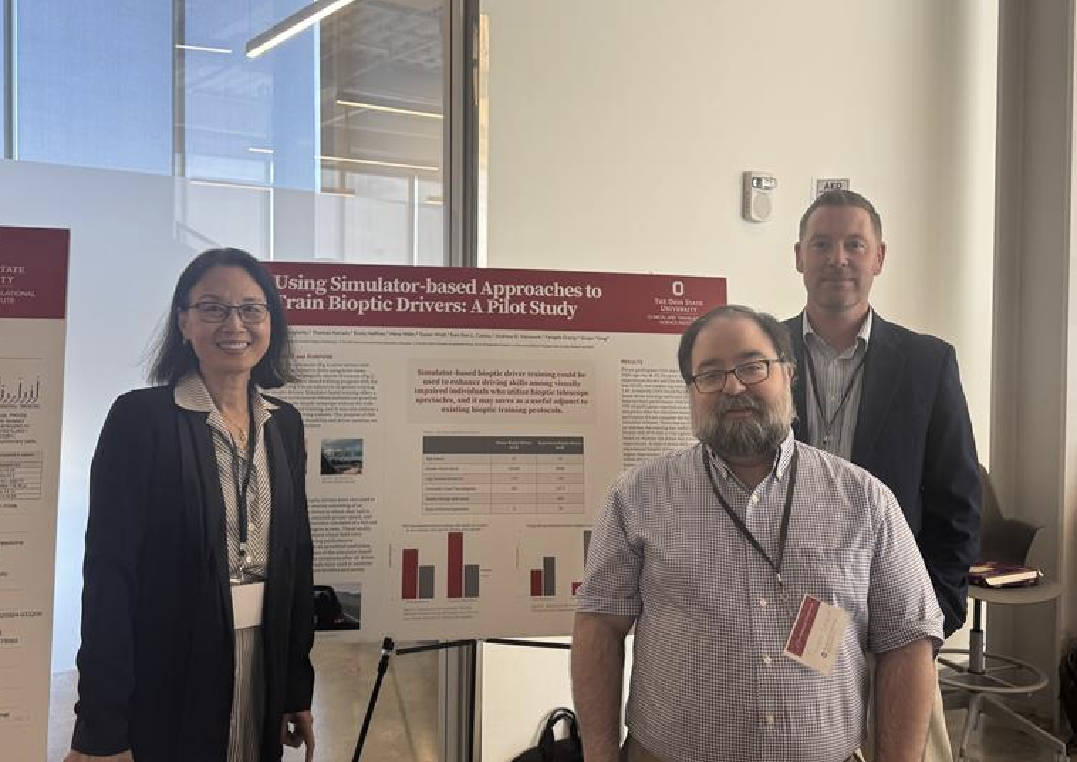 research team with their poster