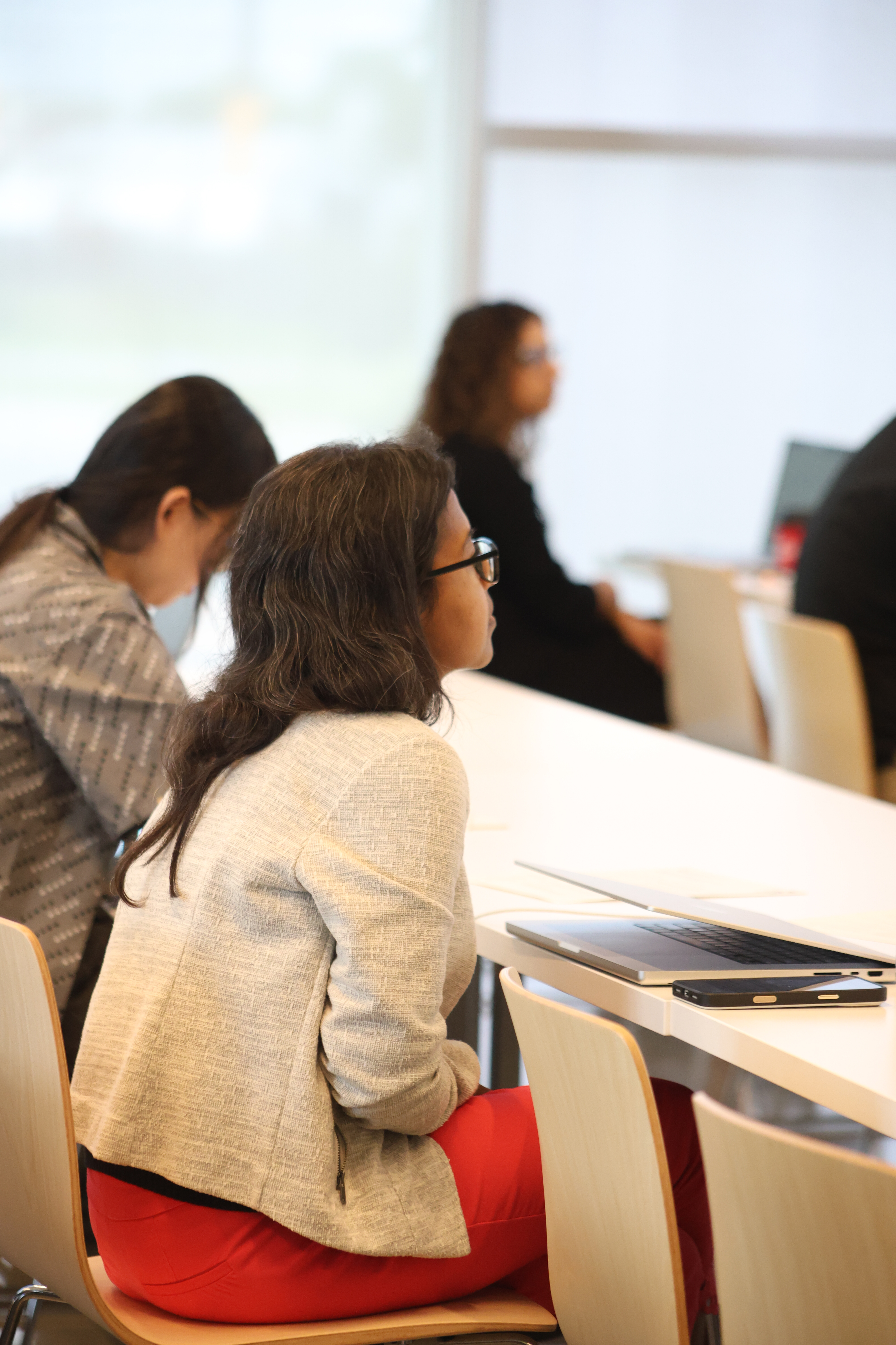 Attendee looking at the presenter 