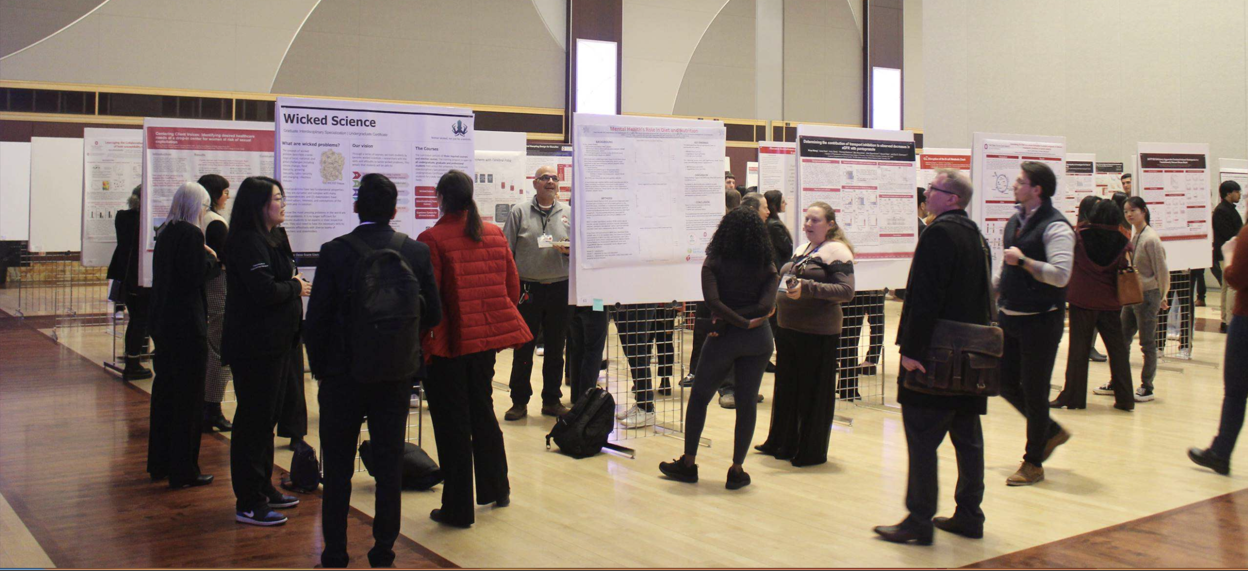 Viewing posters at ASM