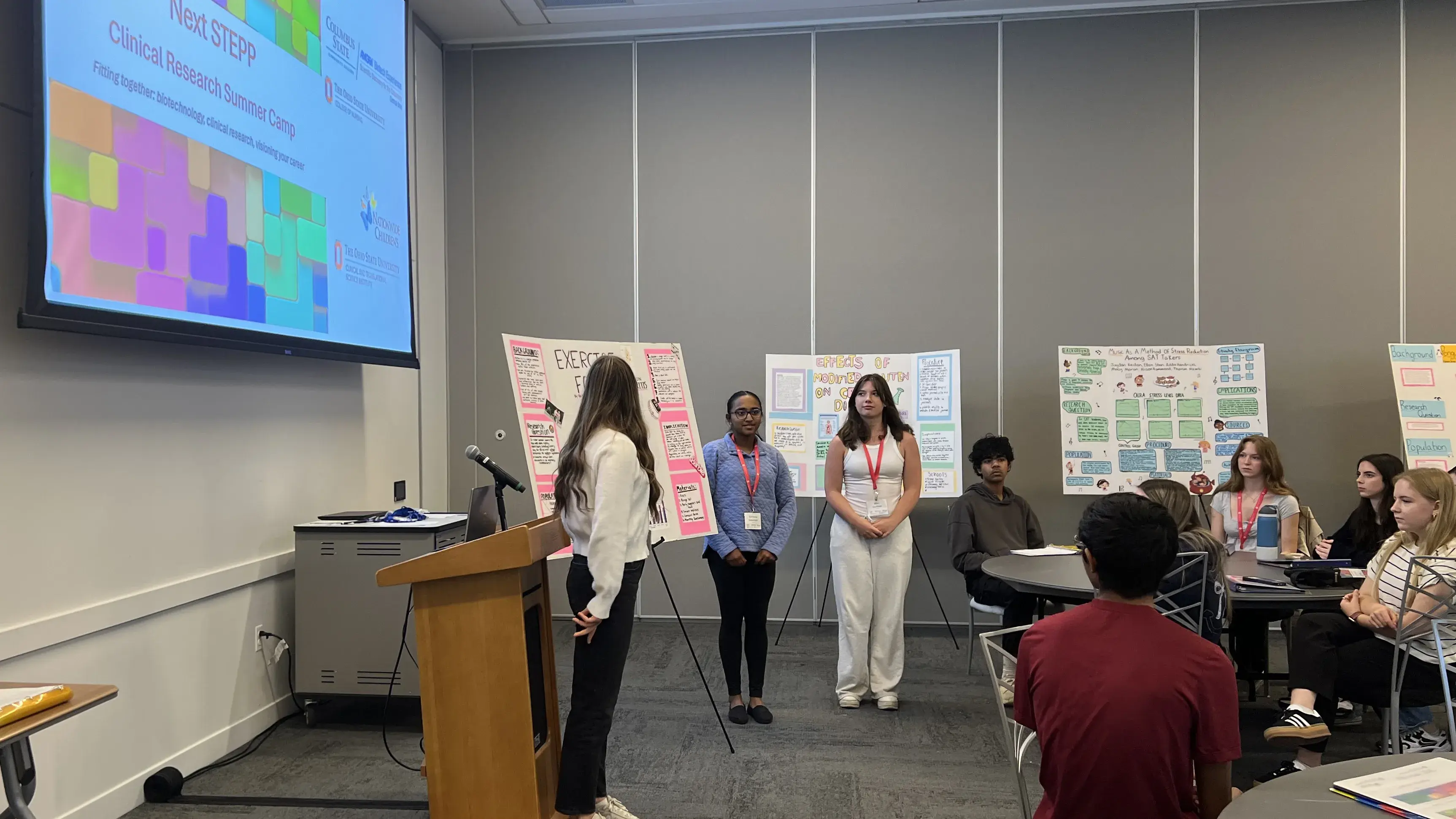students giving a presentation