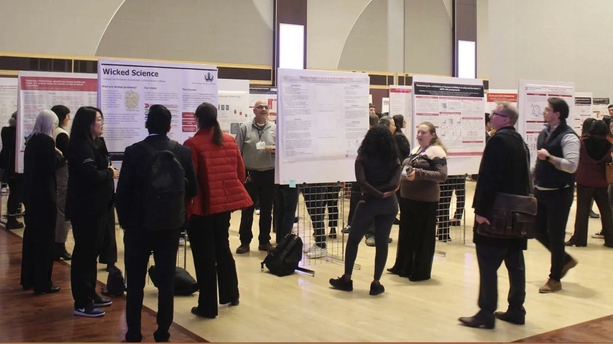 Viewing posters at ASM