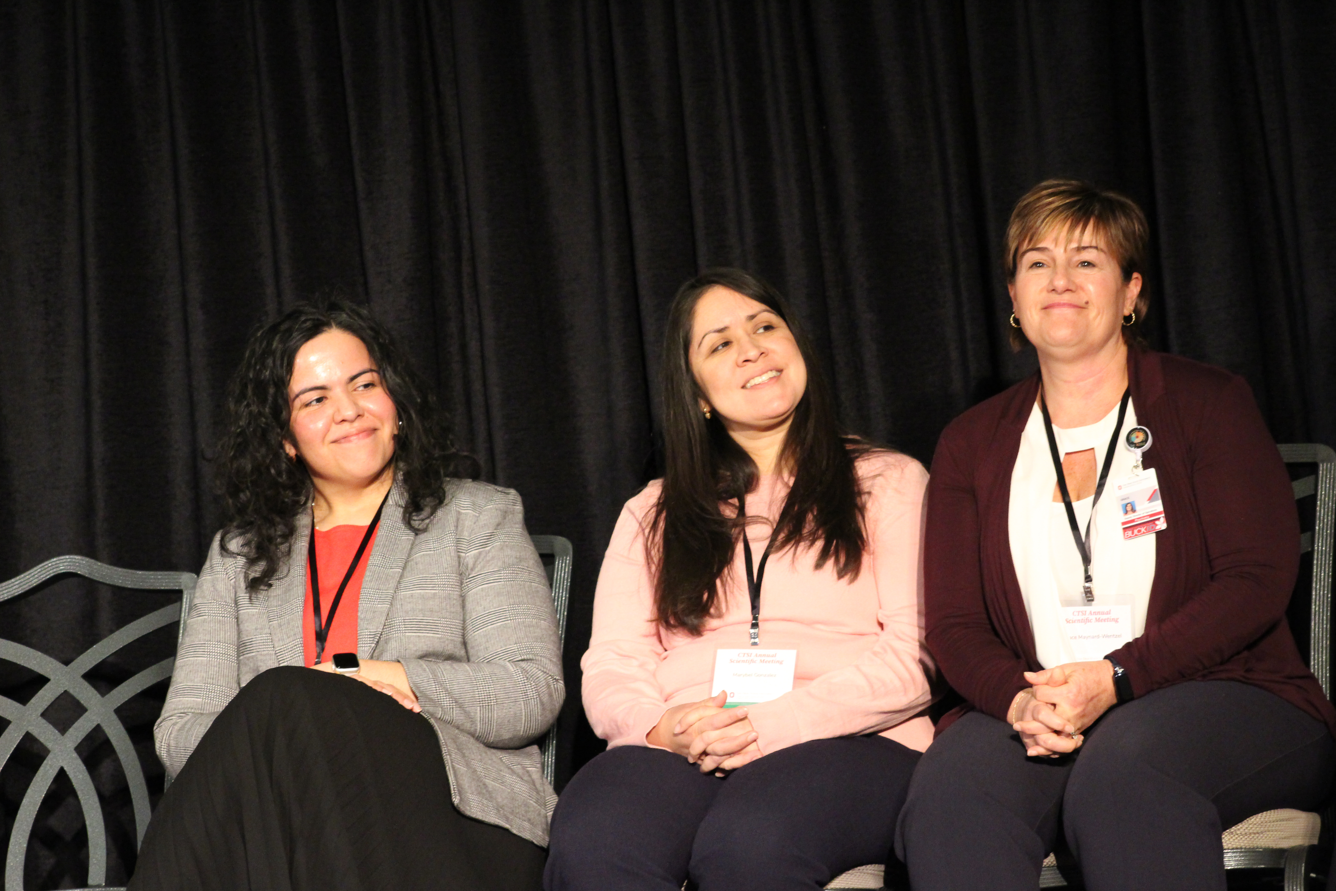Myriam Shaw Ojeda, Marybel Gonzalez and Grace Wentzel smiling 