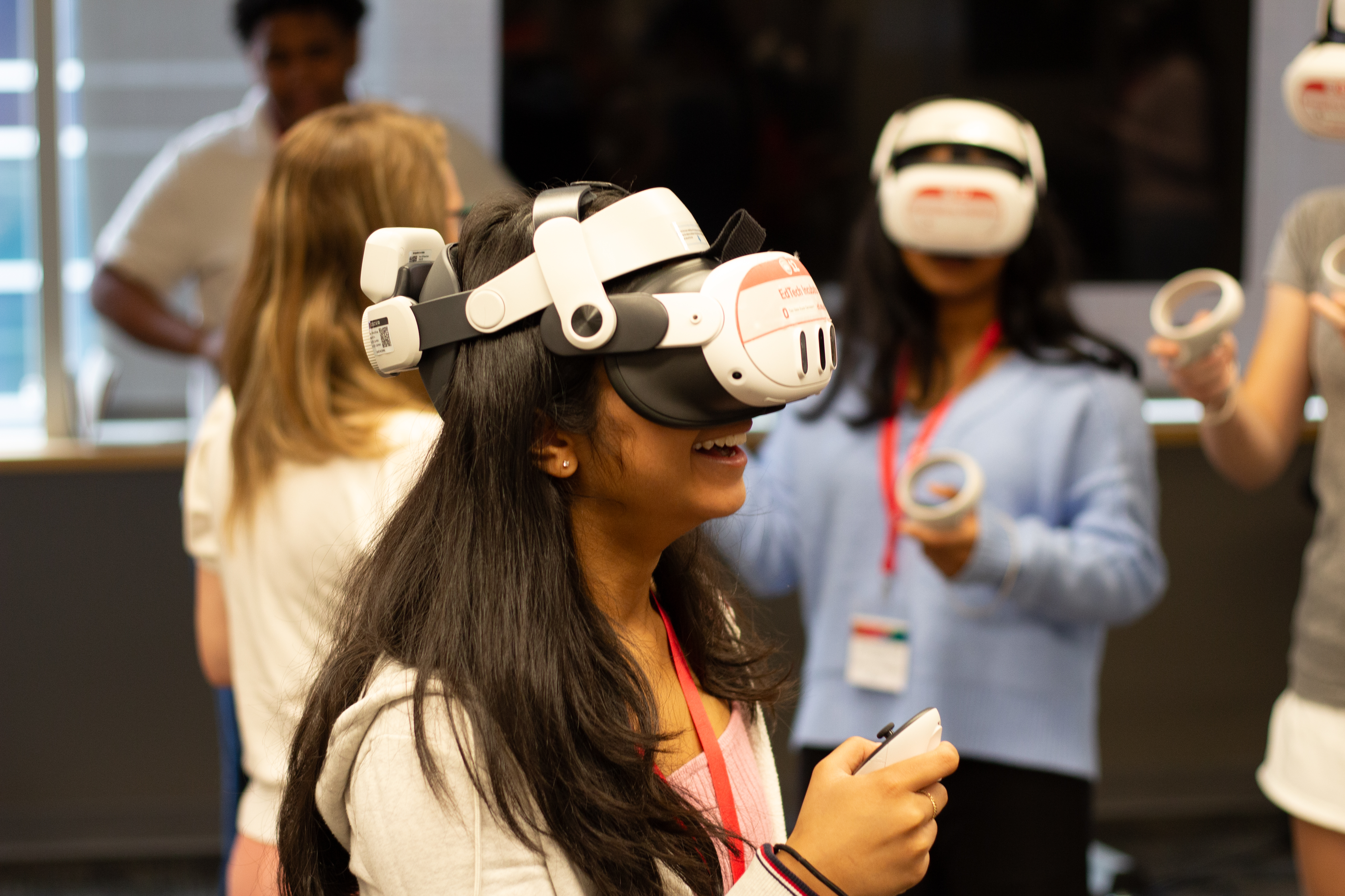 Another participant interacting with Virtual reality headset