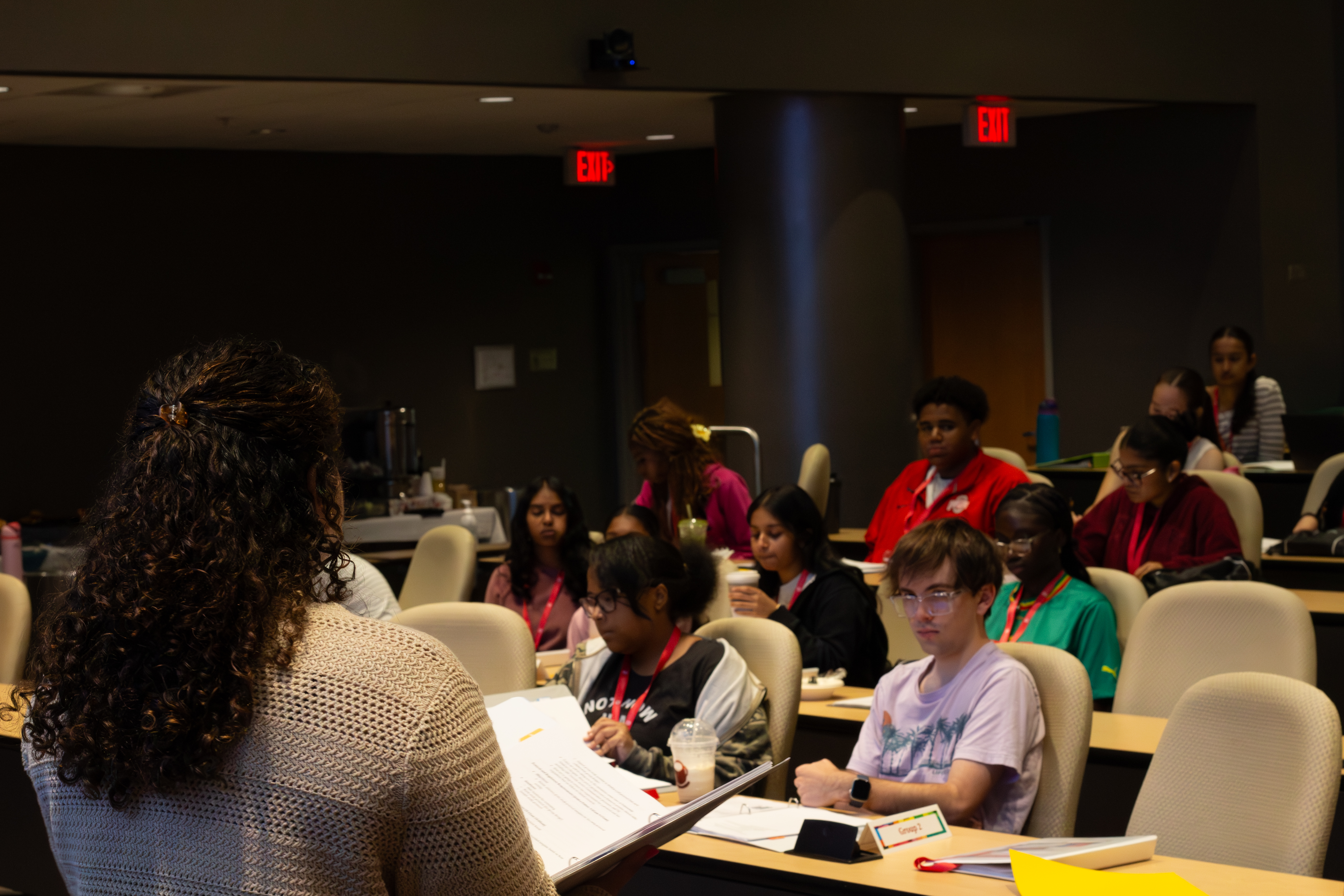 Jessica Fritter addressing the participants during Day two at Nationwide Children's Hospital auditorium