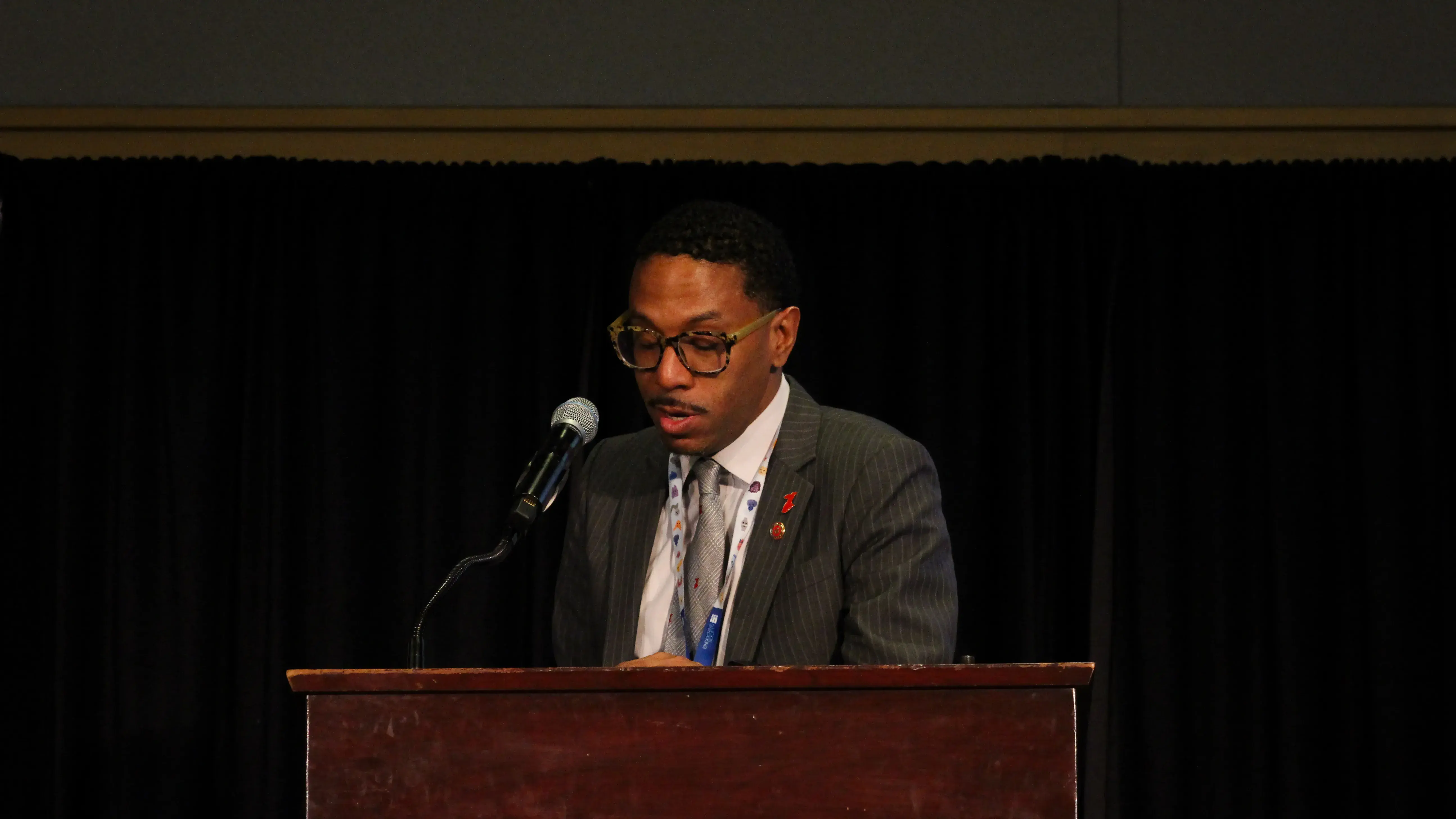 Joshua Joseph addressing the panel