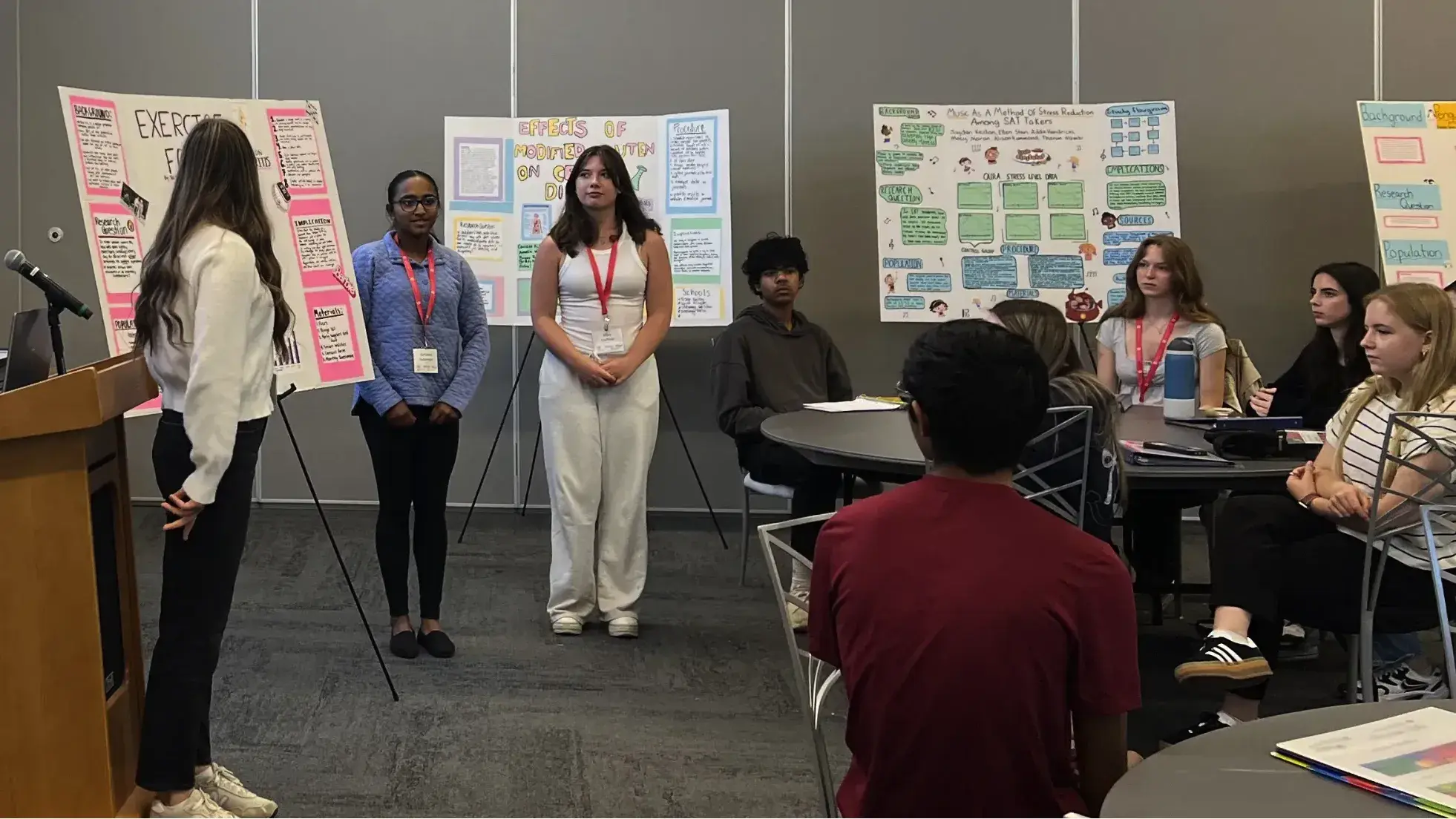 Students engaging on presentation