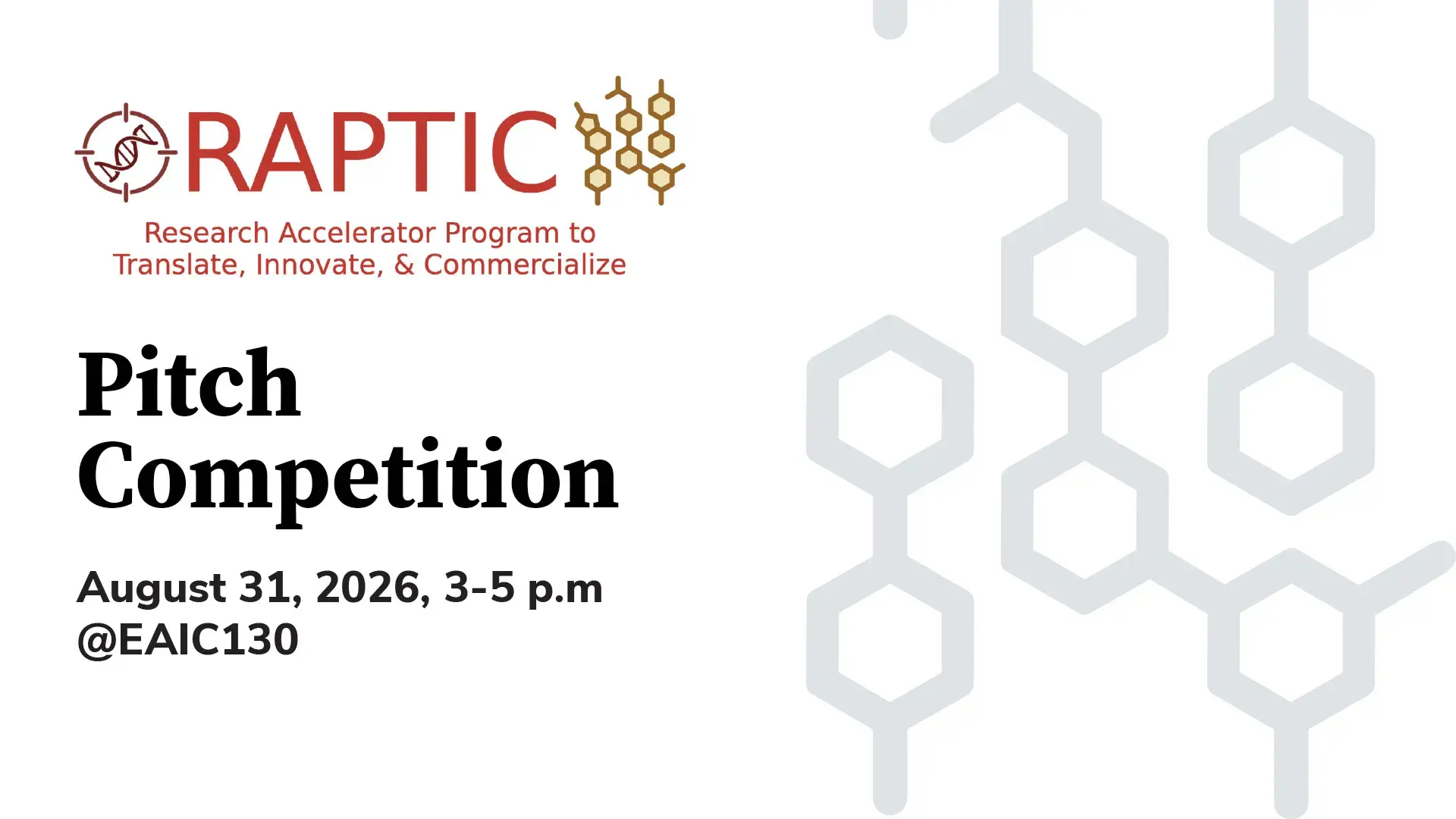 Raptic pitch Competition Flyer