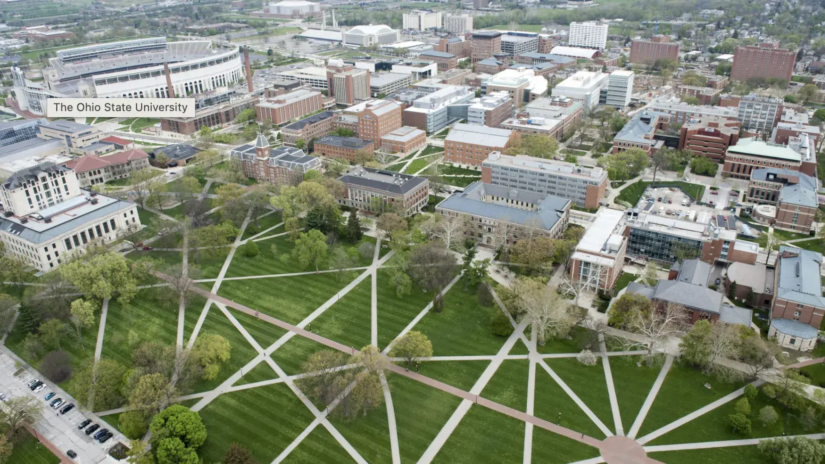 The Oval on Ohio State's campus