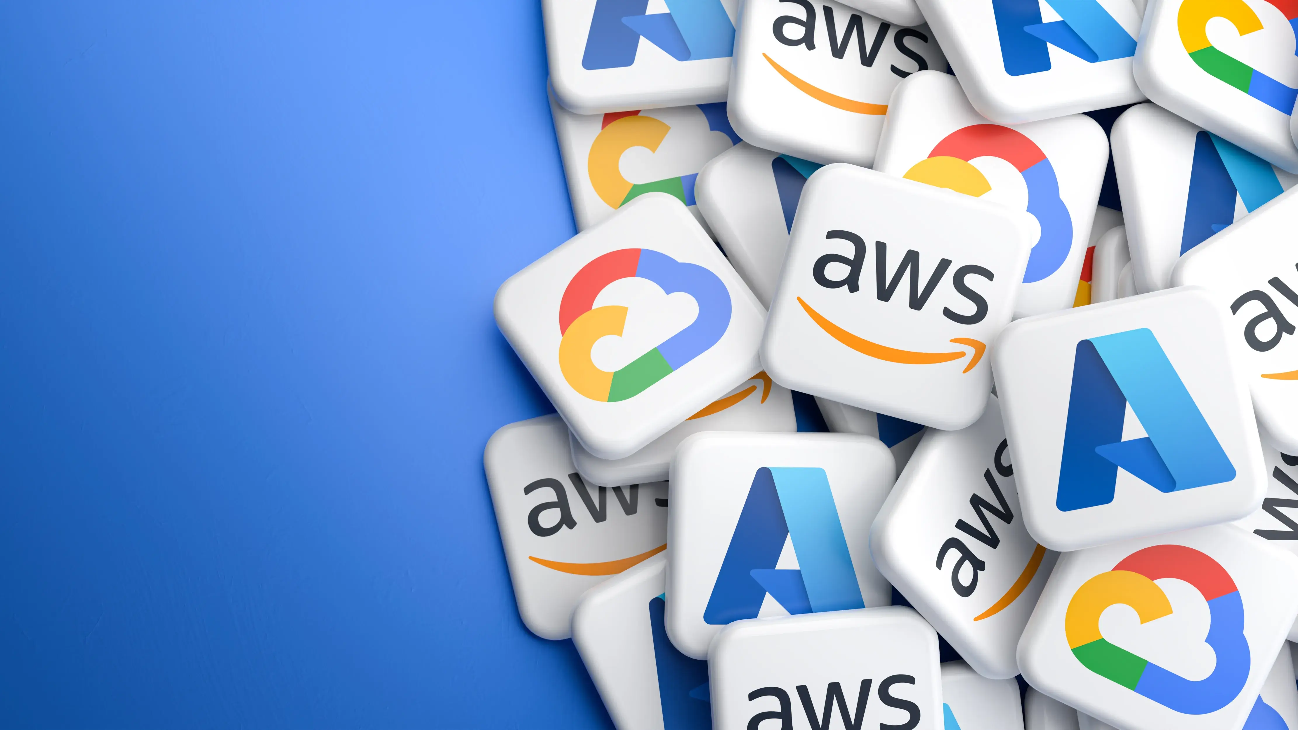 Logos of AWS and google cloud servcices